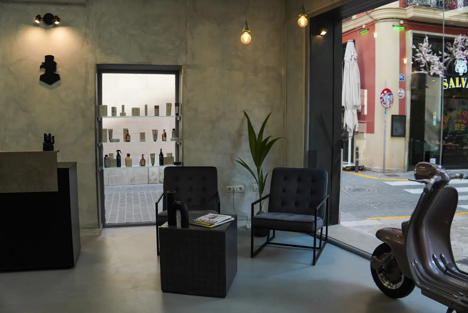 Haircuts, shaves, and beard trims.